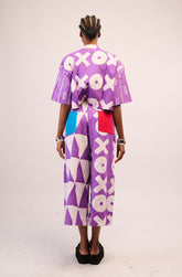 Lilac and White Crop Shirt